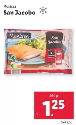 Oferta de Monissa -  San Jacobo por 1,25€ en Lidl