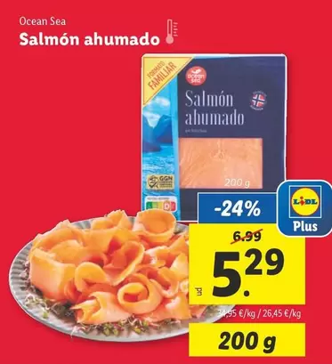 Oferta de Ocean sea - Salmon Ahumado por 5,29€ en Lidl