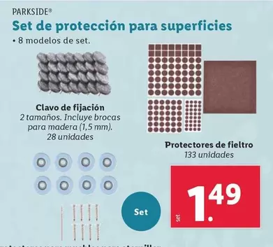 Oferta de Parkside - Set De Proteccion Para Superficies por 1,49€ en Lidl