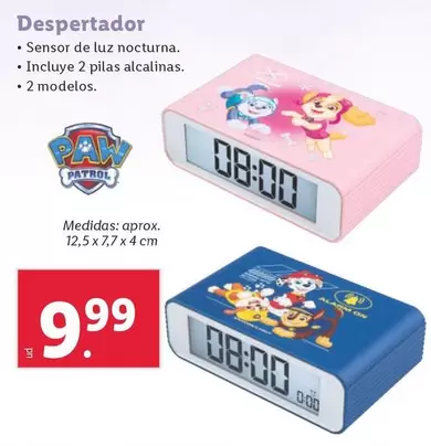 Oferta de Paw patrol - Despertador por 9,99€ en Lidl