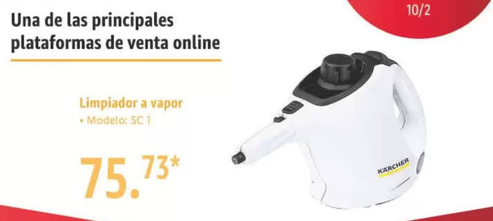 Oferta de Limpiador A Vapor por 75,73€ en Lidl