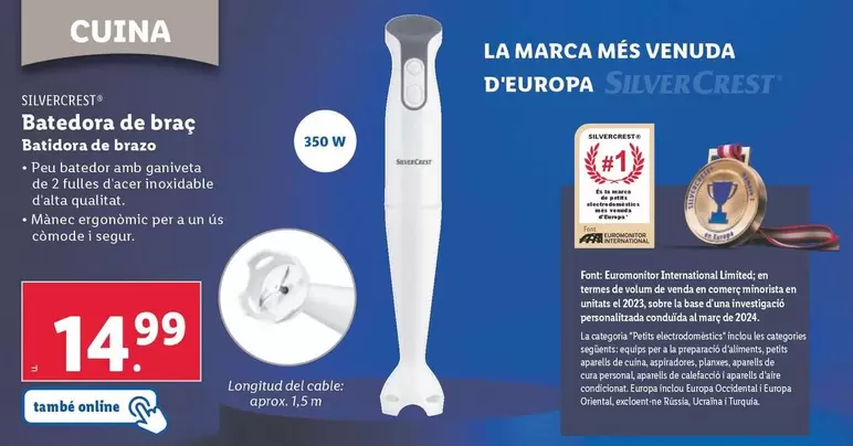 Oferta de SilverCrest - Batedora De Brac por 14,99€ en Lidl