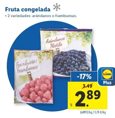 Oferta de Fruta Congelada por 2,89€ en Lidl