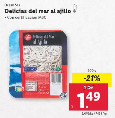 Oferta de Ocean sea - Delicias Del Mar Al Ajillo por 1,49€ en Lidl