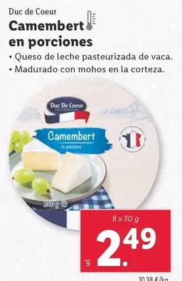 Oferta de Duc De Coeur - Camembert En Porciones por 2,49€ en Lidl