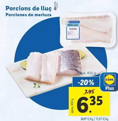 Oferta de Plus - Porciones De Merluza por 6,35€ en Lidl