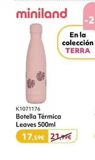 Oferta de Miniland - Botella Térmica Leaves 500ml por 17,59€ en Prénatal