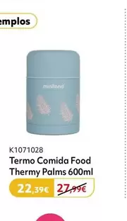 Oferta de Miniland - Termo Comida Food Thermy Palms por 22,39€ en Prénatal