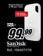 Oferta de Sandisk - Ssd 2Tb por 99,99€ en MediaMarkt