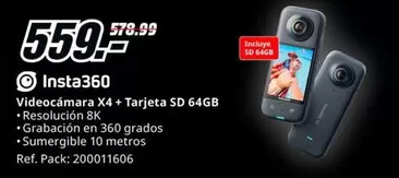 Oferta de Insta360 por 559€ en MediaMarkt