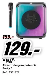 Oferta de Vieta - Altavoz De Gran Potencia Party 6 por 129€ en MediaMarkt