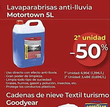 Oferta de Motortown - Lavaparabrisas Anti-lluvia por 6,95€ en MotorTown