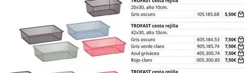 Oferta de Trofast -  Cesta Rejilla por 5,5€ en IKEA