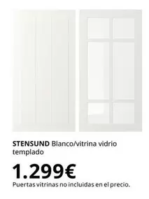 Oferta de Vitrina - Blanco/Vitrina Vidrio Templado por 1299€ en IKEA