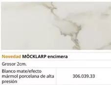 Oferta de Blanco - Mocklarp Encimera en IKEA