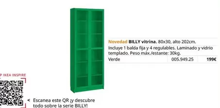 Oferta de Ikea - Billy Vitrina por 199€ en IKEA