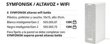 Oferta de Wifi - Symfonisk / Altavoz + Wifi por 139€ en IKEA