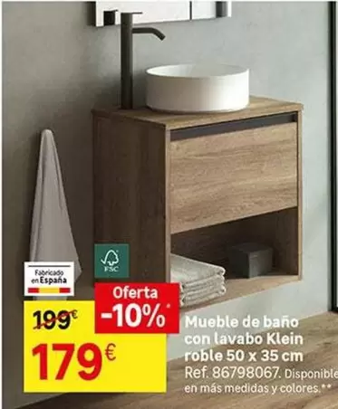 Oferta de Fabricado en españa - Mueble De Baño Con Lavabo por 179€ en Leroy Merlin