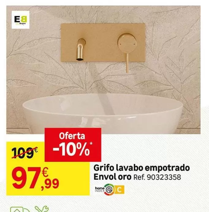 Oferta de Oro - Grifo Lavabo Empotrado Envol por 97,99€ en Leroy Merlin