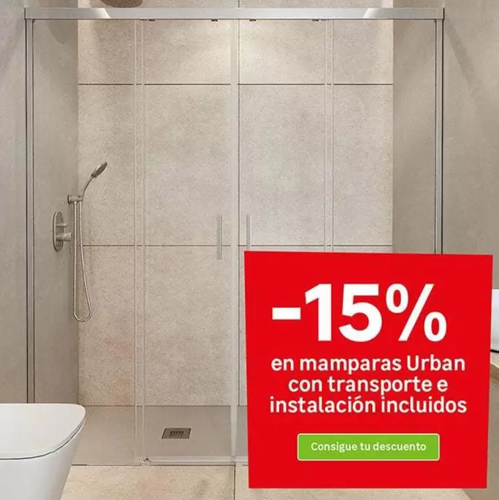 Oferta de Urban - En Mamparas Urban Con Transporte E Instalacion Incluidos en Leroy Merlin