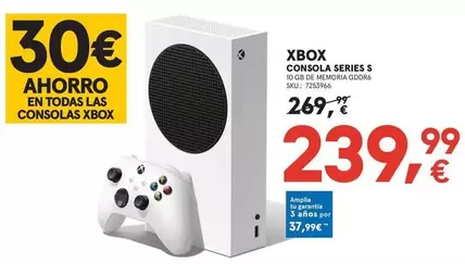 Oferta de Xbox - Consola Series S por 239,99€ en Worten