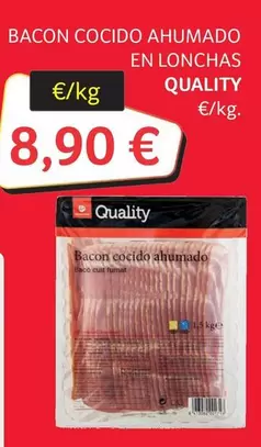 Oferta de Quality - Bacon Cocido Ahumado En Lonchas por 8,9€ en Gros Mercat