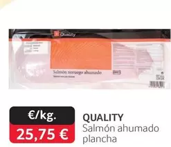 Oferta de Quality - Salmón Ahumado Plancha por 25,75€ en Gros Mercat