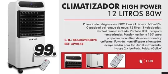 Oferta de Climatizador High Power por 99€ en Mandatelo.com