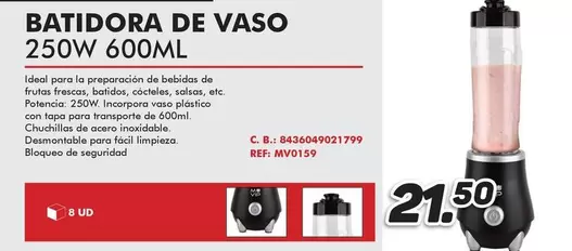 Oferta de Batidora De Vaso por 21,5€ en Mandatelo.com