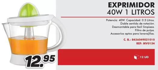 Oferta de Exprimidor por 12,95€ en Mandatelo.com