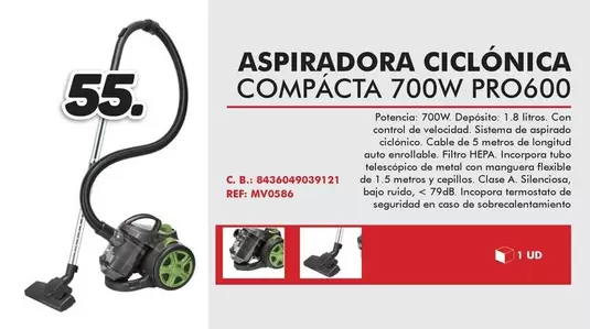 Oferta de Aspiradora Ciclónica  por 55€ en Mandatelo.com