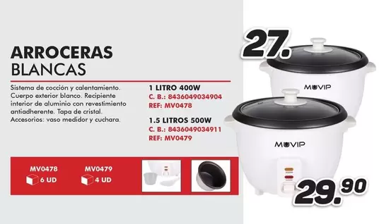 Oferta de Muvip - Arroceras/ Blancas por 27€ en Mandatelo.com