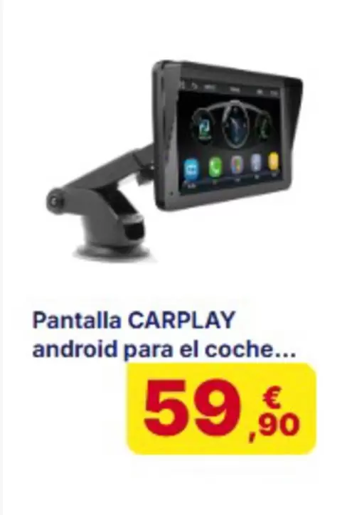 Oferta de Pantalla Carplay Android Para El Coche por 59,9€ en Carter Cash