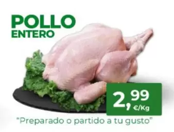 Oferta de Pollo Entero por 2,99€ en Quality Supermercados