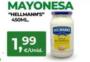 Oferta de Hellmann's - Mayonesa por 1,99€ en Quality Supermercados