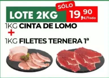 Oferta de Cinta De Lomo/ Filetes Ternera por 19,9€ en Quality Supermercados