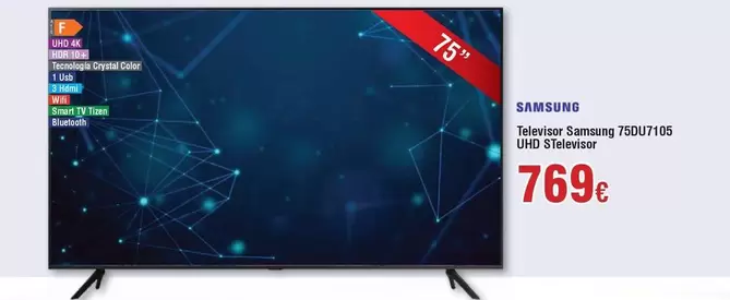 Oferta de Crystal - Televisor 750ur7105 por 769€ en Froiz