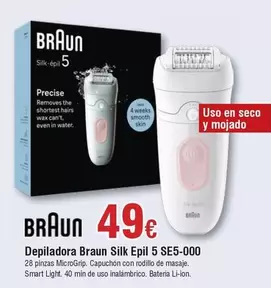 Oferta de Braun - Depiladora Silk Epil 5 Se5-000 por 49€ en Froiz