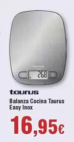 Oferta de Taurus - Balanza Cocina Easy Inox por 16,95€ en Froiz