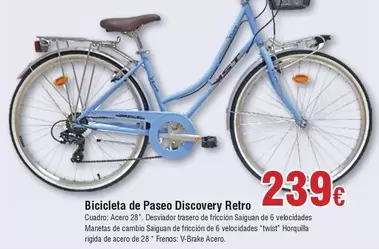 Oferta de Bicicleta De Paseo Discovery Retro por 239€ en Froiz