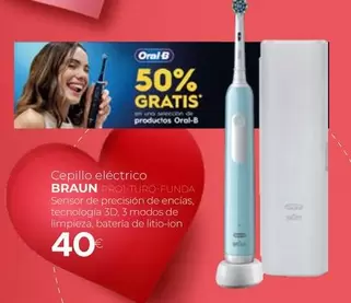 Oferta de Braun - Cepillo Eléctrico PRO-TURQ-FUNDA por 40€ en Tien 21