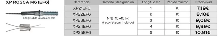 Oferta de Xp Rosca M6 por 7,19€ en Isolana