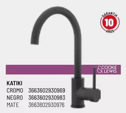 Oferta de Cooke & Lewis - Katikì Cromo Negro 3663602930969 en Brico Depôt