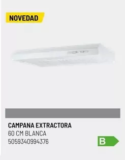 Oferta de Campana -  Extractora 60cm Blanca 5059340994376 en Brico Depôt