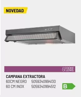 Oferta de Campana -  Extractora 60cm Negro 5059340994130 en Brico Depôt