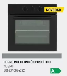 Oferta de Horno Multifunción Pirolitico Negro en Brico Depôt