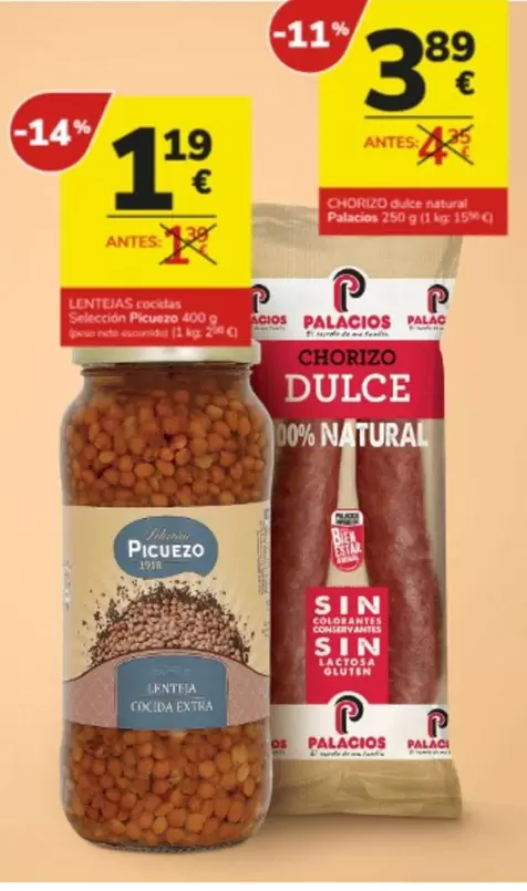 Oferta de Dia - Paleta De Cebo Ibérico por 1,19€ en Consum