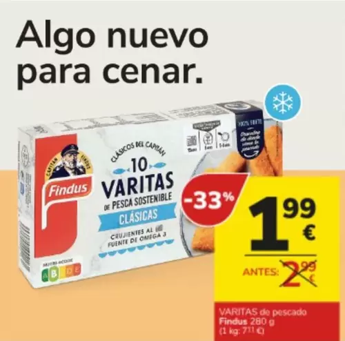 Oferta de Findus - Varitas De Pescado por 1,99€ en Consum