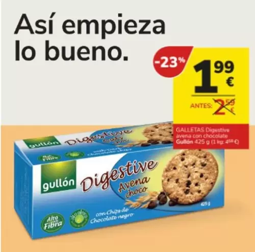 Oferta de Gullón - Galletas Digestive Con Chocolate por 1,99€ en Consum