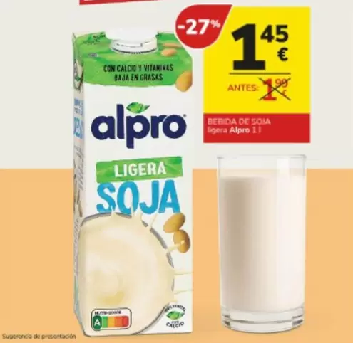 Oferta de Alpro - Bebida De Soja por 1,45€ en Consum